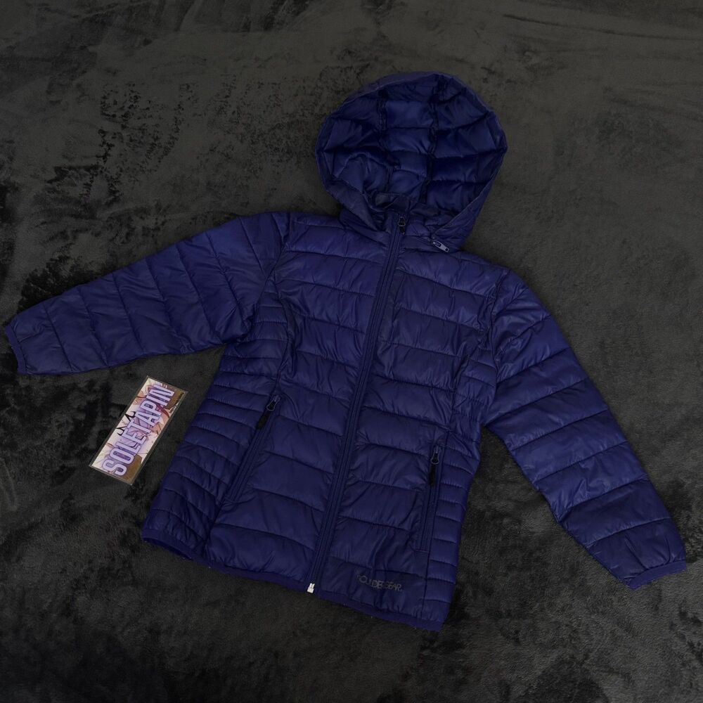 Boulder Gear Girls Small Purple D-Lite Puffer Hooded Jacket Retail 8945R $65